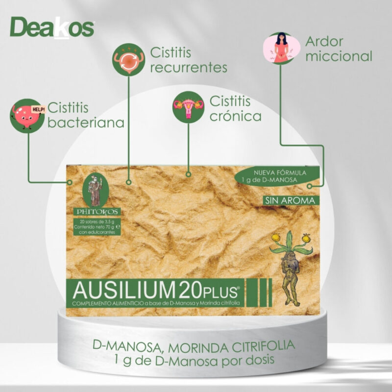 Ausilium 20Plus (sin aroma): apoyo natural para la cistitis