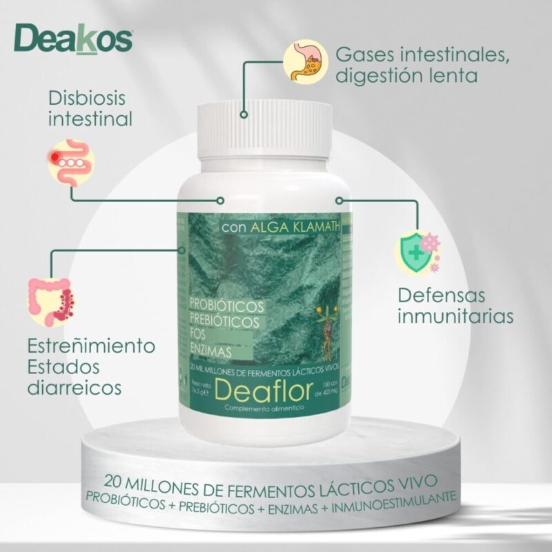 DEAFLOR 180: con probióticos, prebióticos y enzimas