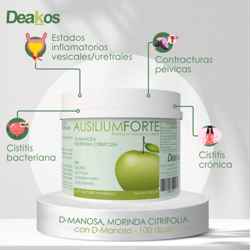 Ausilium FORTE 300 g para la cistitis recurrente - Aroma Manzana verde